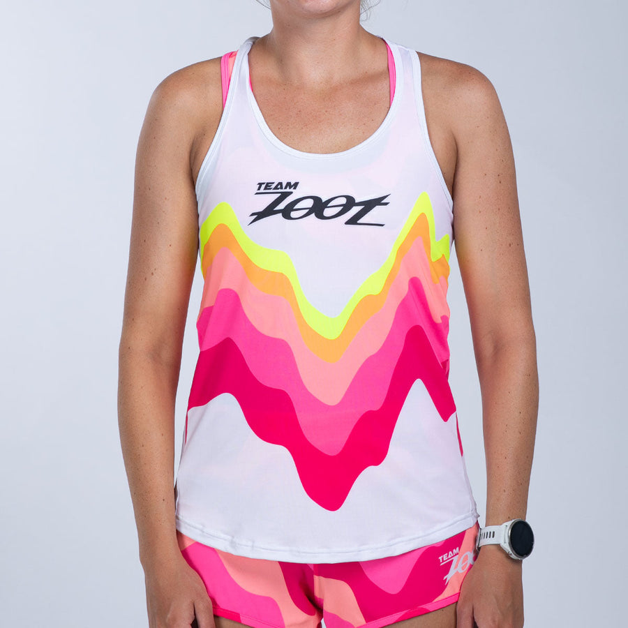 Women's Ltd Run Singlet - Pink Wave