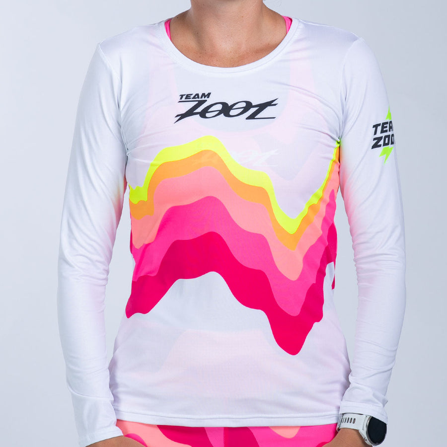 Women's Ltd Run Ls Tee - Pink Wave