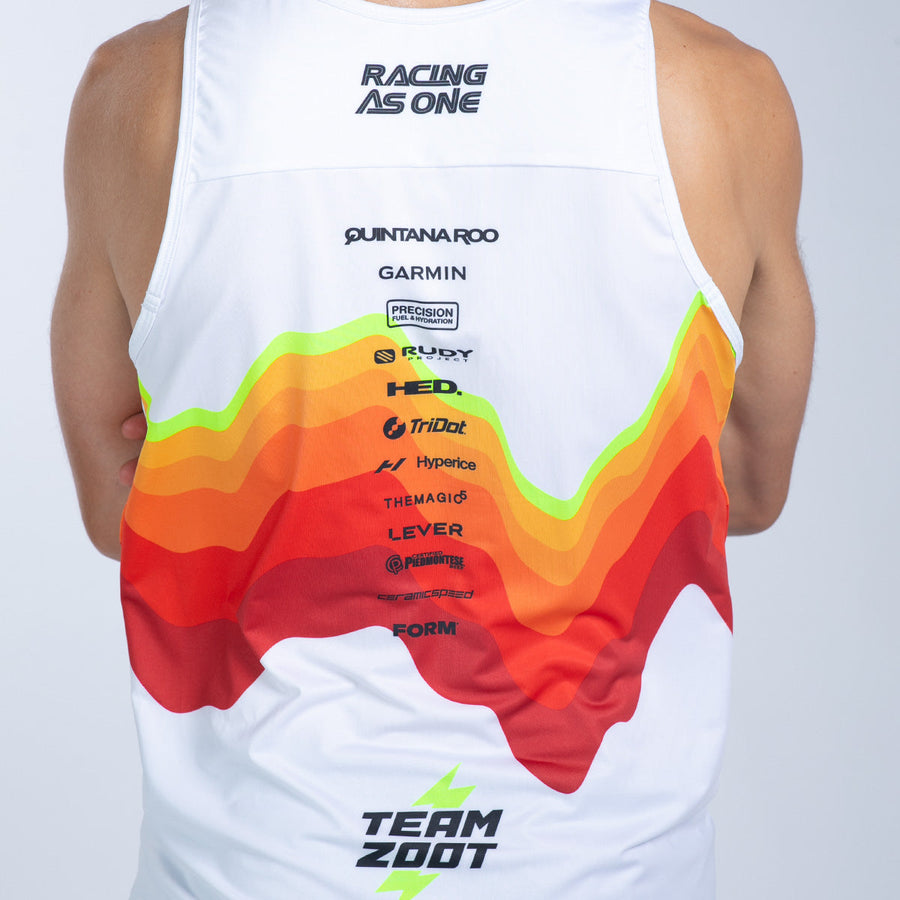 Men's Ltd Run Singlet - Red Wave