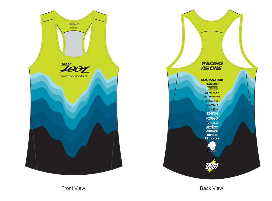 Women's Ltd Run Singlet - Aqua Wave